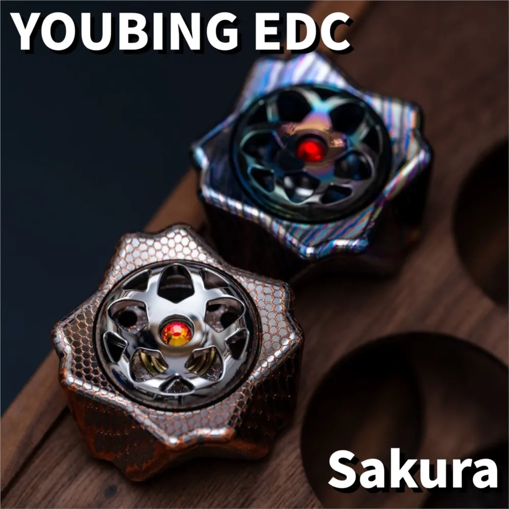 

YOUBING EDC Сакура Непоседа Металлический Спиннер Титановые Игрушки Для Взрослых Антистресс Новинка Игрушка Гироскоп