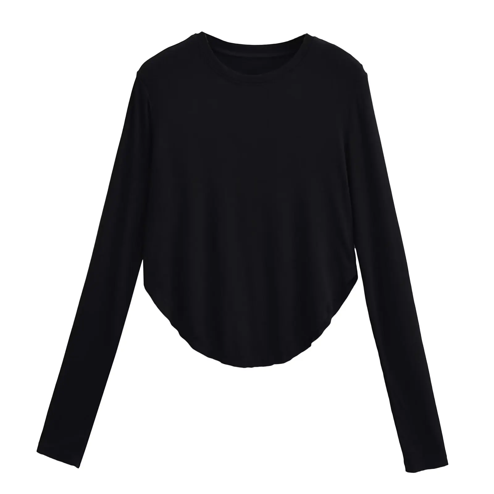 Slim Fit Street Sle Long Sve T-shirt Dames Arc Bot Zoom Losse dunne sportkleding Zonbescherming Top Casual irt