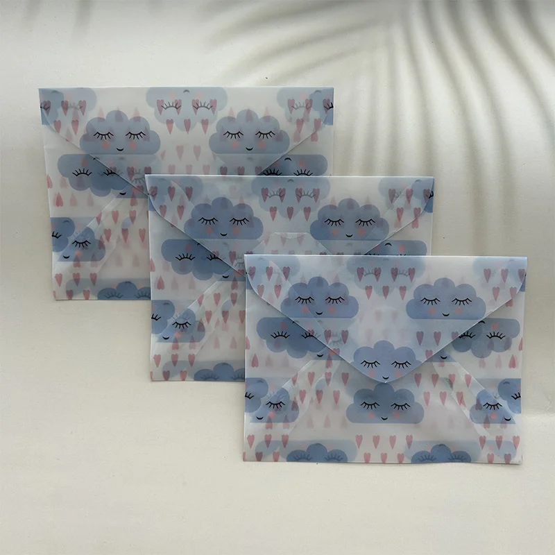 3pcs/lot Blank Translucent Envelope for Invitations Postcards European Giftbox Message Card Envelopes Wedding Business Letters