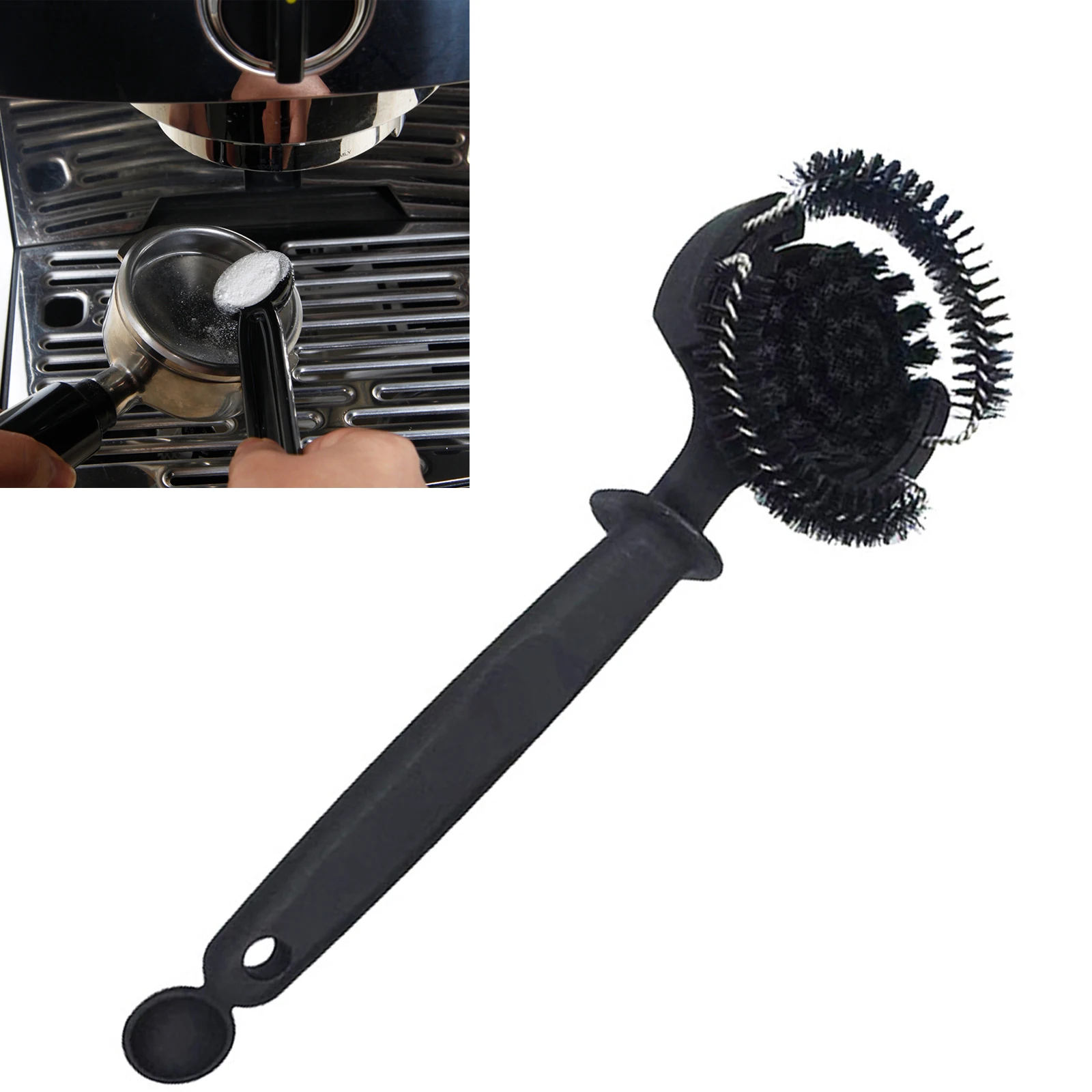 

51/58mm Coffee Machine Brush Long Handle Cleaner Coffee Maker Head Cleaning Round Brushes Grinder Cleaning Tools Supplies