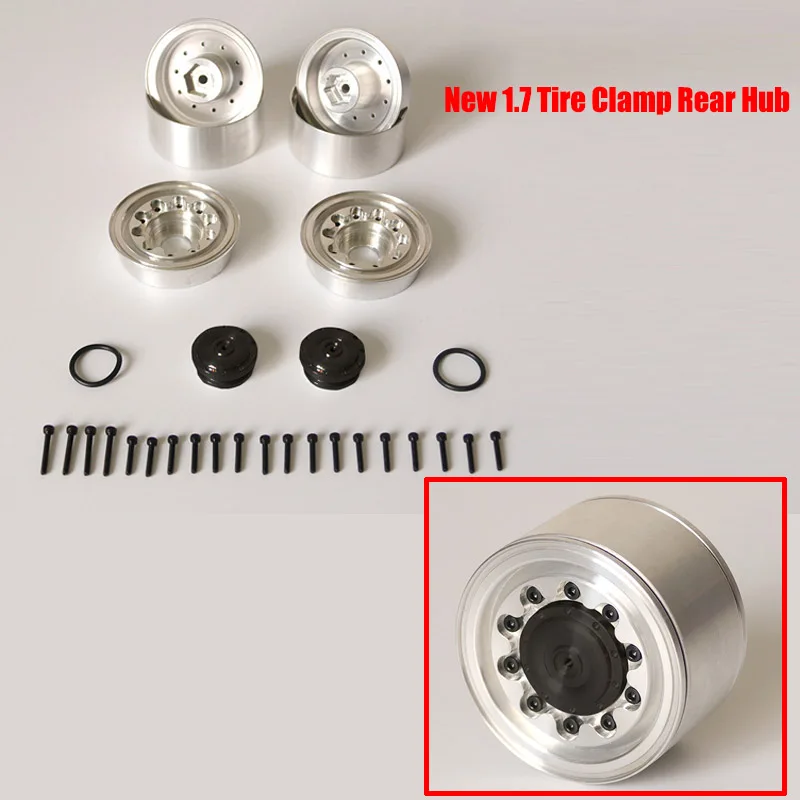 

The New 1.7 Clip Tire Rear Hub Can Be Matched with Tires for 1/14 Tamiya RC Truck Trailer Tipper Scania 770s Benz Actros Volvo