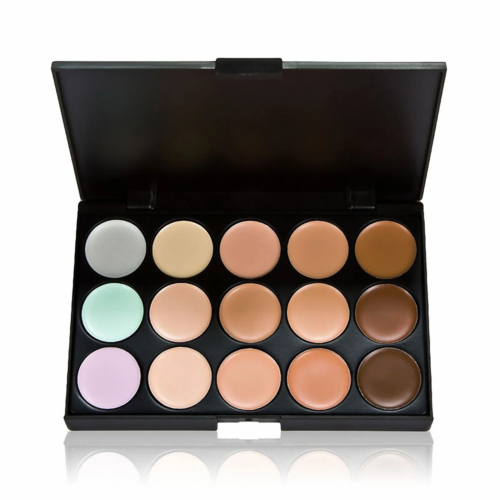 Bestauty 15 colori correttore mimetico contorno professionale ombretto crema per il viso kit fondotinta per trucco con soffio di spugna