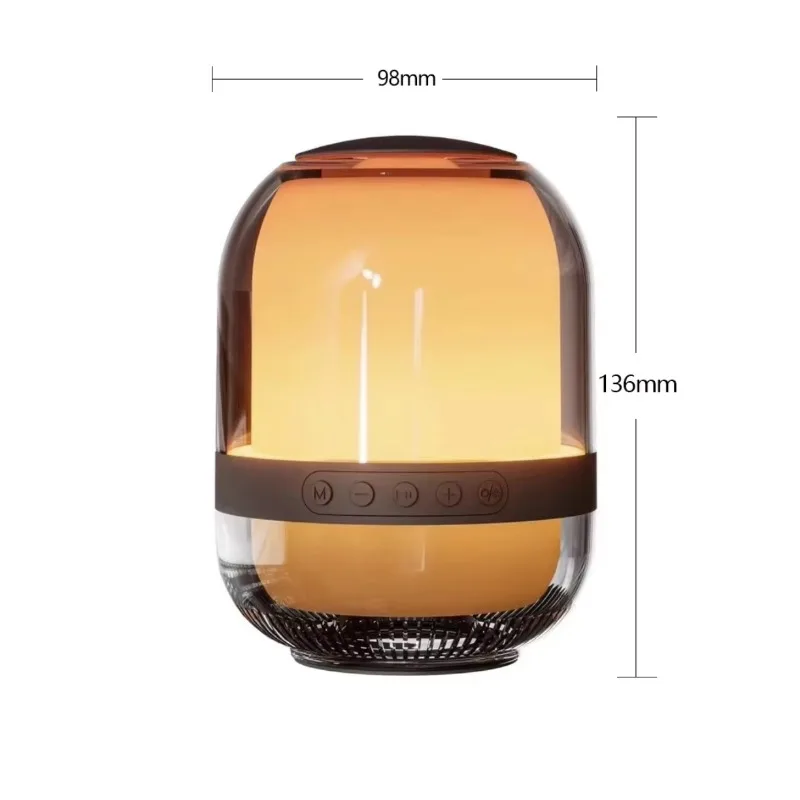 Ambient Speaker RGB Desktop Ambient Light Subwoofer Battery Powered Home Theater Multifunction RGB Desktop