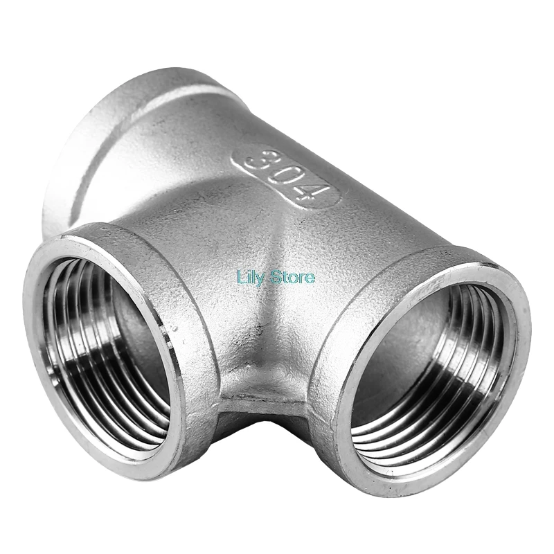 

SS304 Stainless Steel Female Threaded 3 Way Tee T Pipe Fitting 1/8" 1/4" 3/8" 1/2" 3/4" 1" 1-1/4" 1-1/2" 2" BSP Threaded