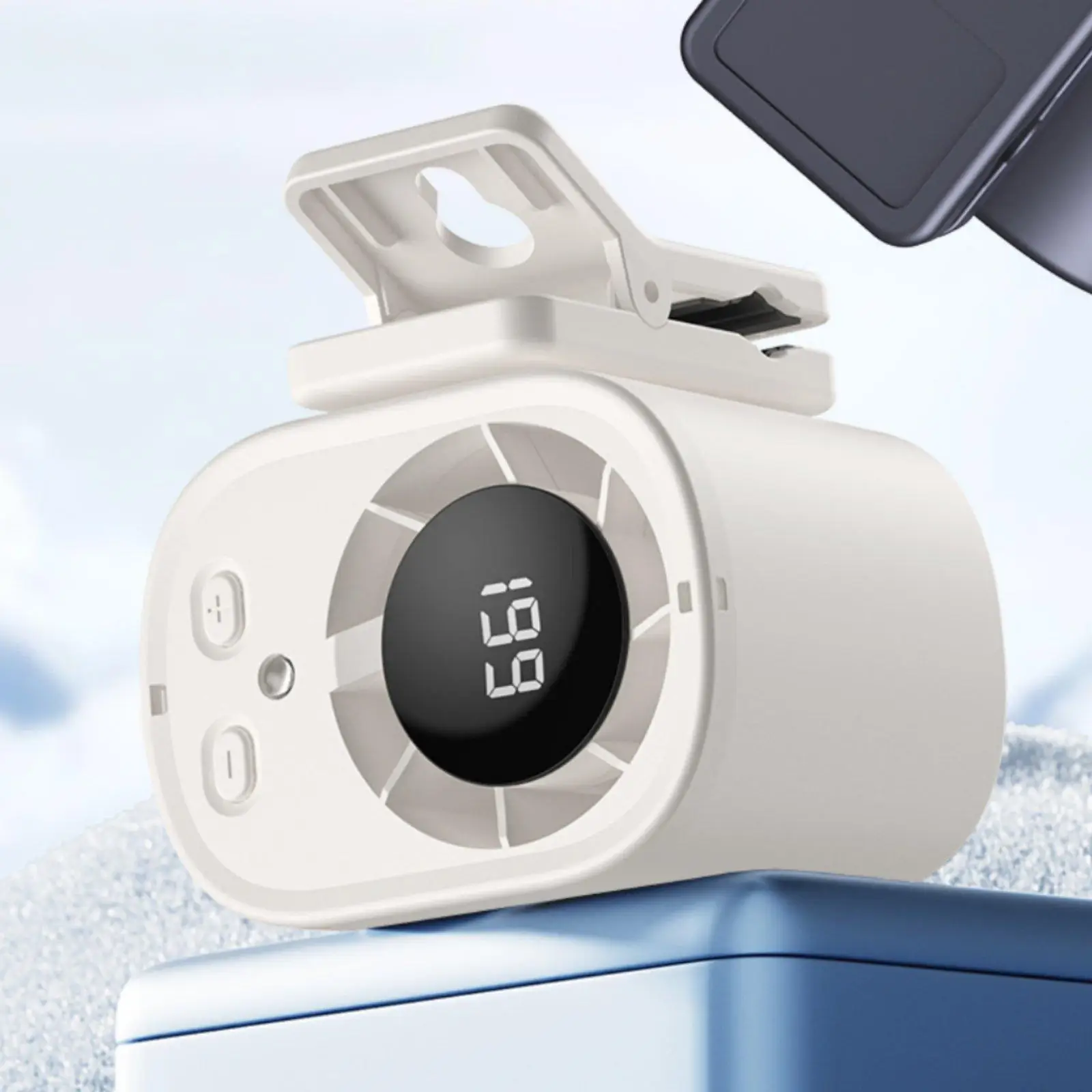 Small Clip Fan Portable Desk Fan with Clip 100 Level Wind Speed USB Charging Handheld Waist Fan for Travel