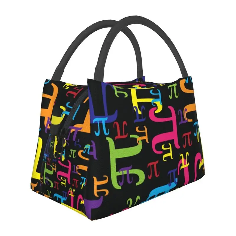 

Pieces Of Pi Math Science Insulated Lunch Bags for Women Geek Mathematics Thermal Cooler Bento Box Beach Camping Travel