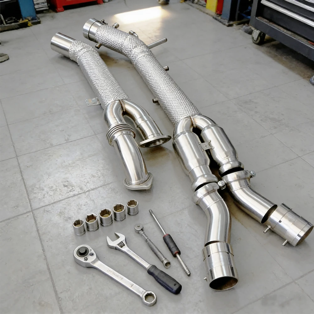 Exhaust Middle Pipe for BMW M2/M2C G87 3.0T 2021-2023 Equal Length Exhaust Pipe with OPF/GPF and Resonator Car Exhaust