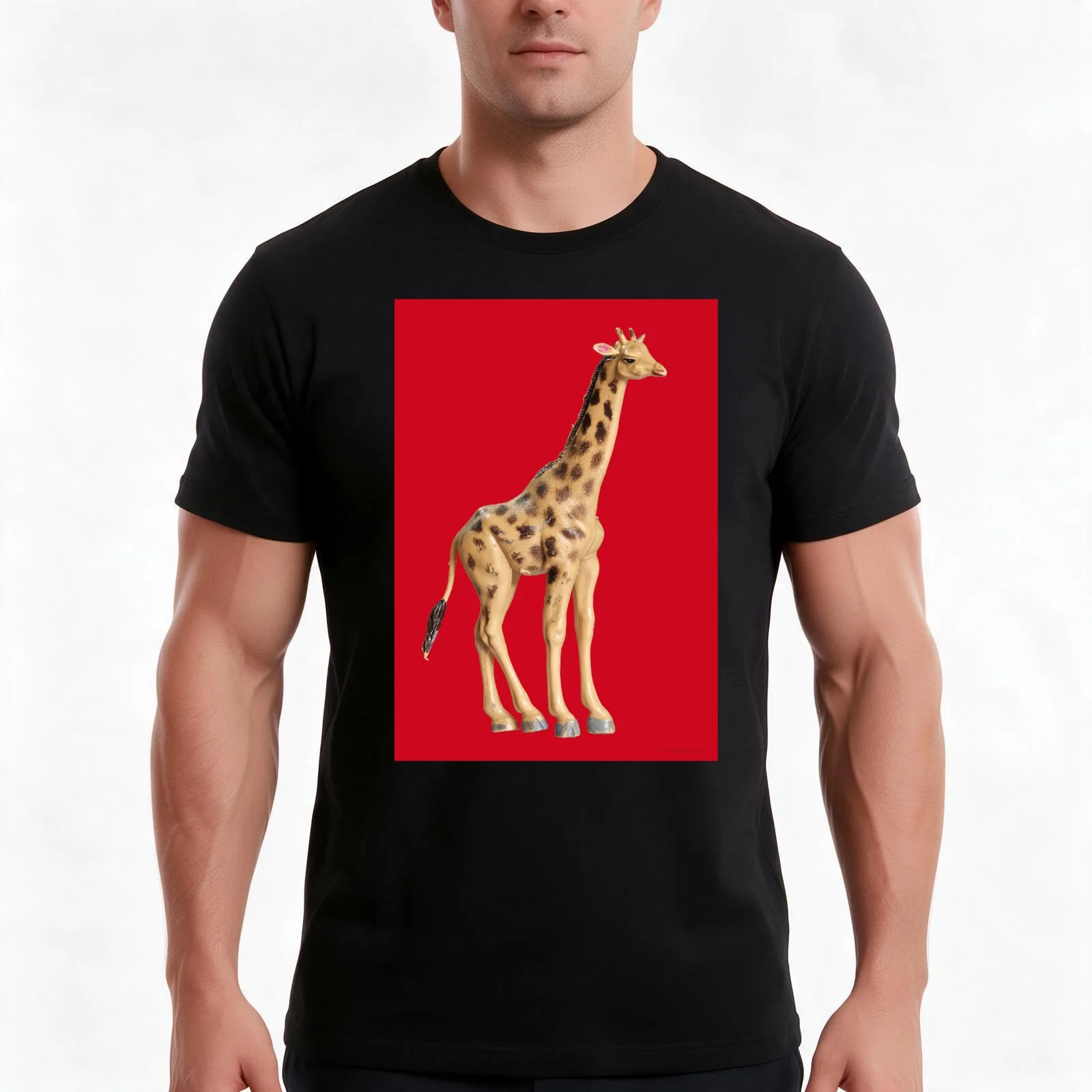 PLASTIC FANTASTIC: Giraf T-Shirt, Summer Casual Cotton Tee, Oversized Streetwear Tops, Vintage Graphic Print, Unisex Men Women