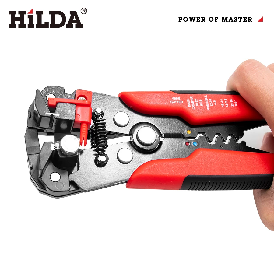 HILDA Crimper Cable Cutter Automatic Wire Stripper Multifunction Pliers for Wire Stripping Crimping Terminal 0.2-6.0mm²