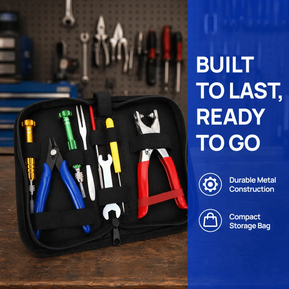 9pcs Portable Design Stringing Clamp Tool Kit Starting Clamp Grommets Pliers Badminton Racket Grommets Tool String Cutters