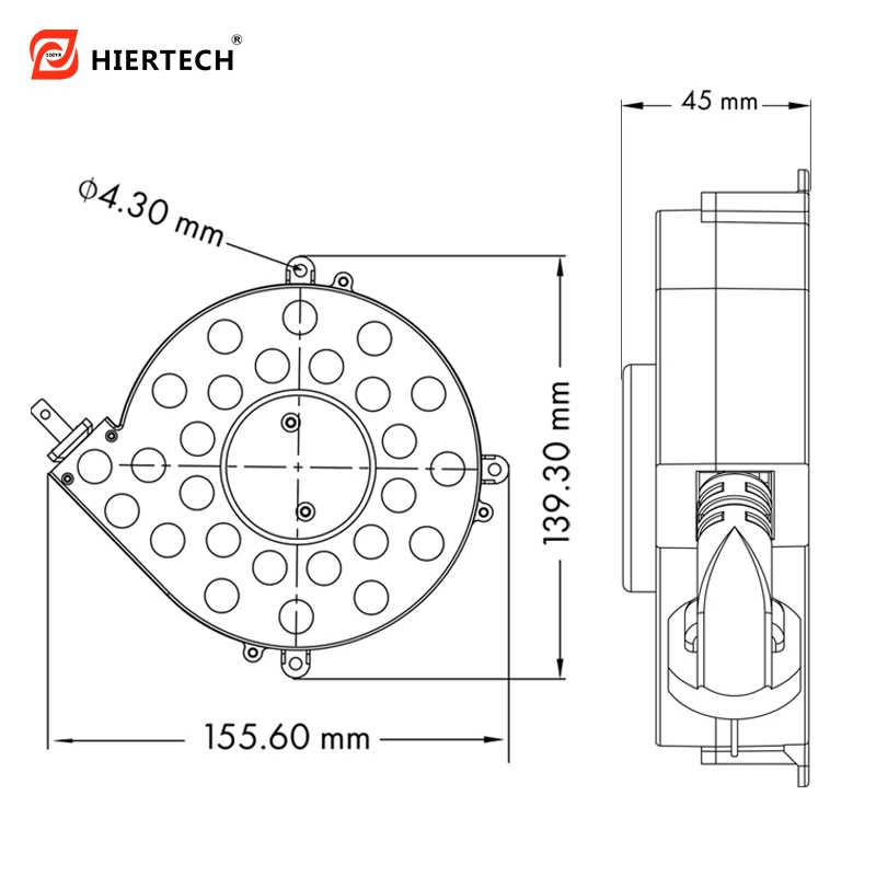 Automatic Retractable Power Cord Reel 2m Self Lock Auto Rewinding Power Extension Cord with Mounting Option