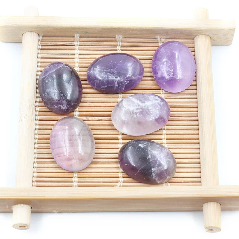 

30 шт. 15x20 мм натуральный аметист овальный кабошон свободная бусина оптовая продажа DIY изготовление ювелирных изделий ремесленные принадлежности для ожерелья целебные драгоценные камни