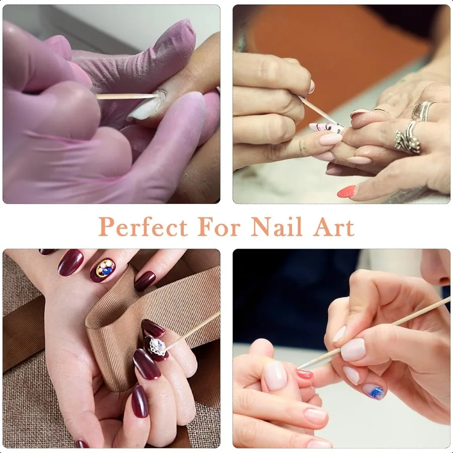600개입 뾰족한 면봉 네일 미니 팁 마이크로블레이딩 면봉 매니큐어 클리닝 도구 미세 포인트 정밀 마이크로 S