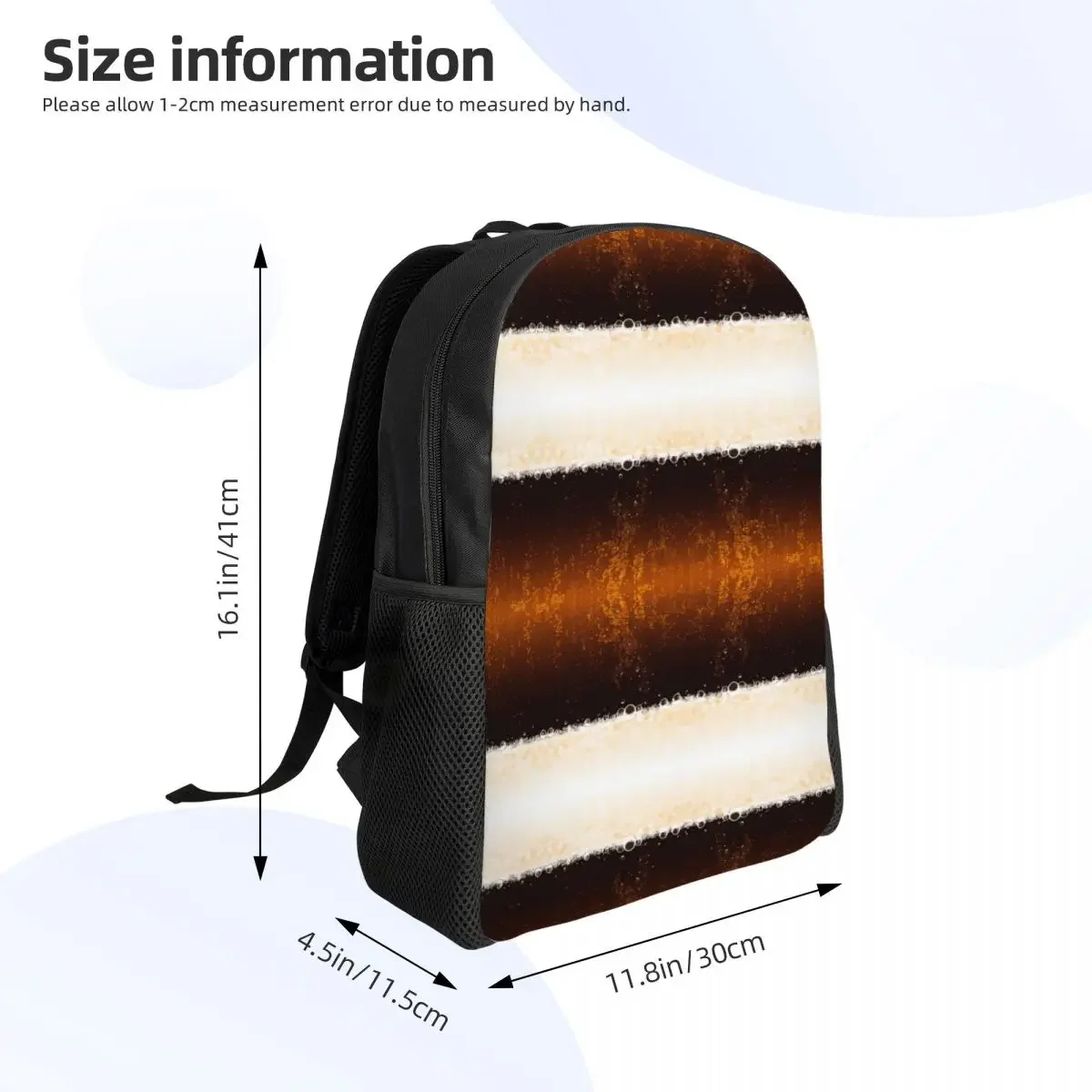 Personalized Beer Realistic Bubbles Foam Backpack Women Men Fashion Bookbag for College School Drinking Lover Bags