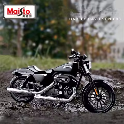 Maisto 1:18 Harley Davidson Sportster Iron 883 Alloy Classic Motorcycle Model Diecast Metal Motorcycle Model Childrens Toys Gift