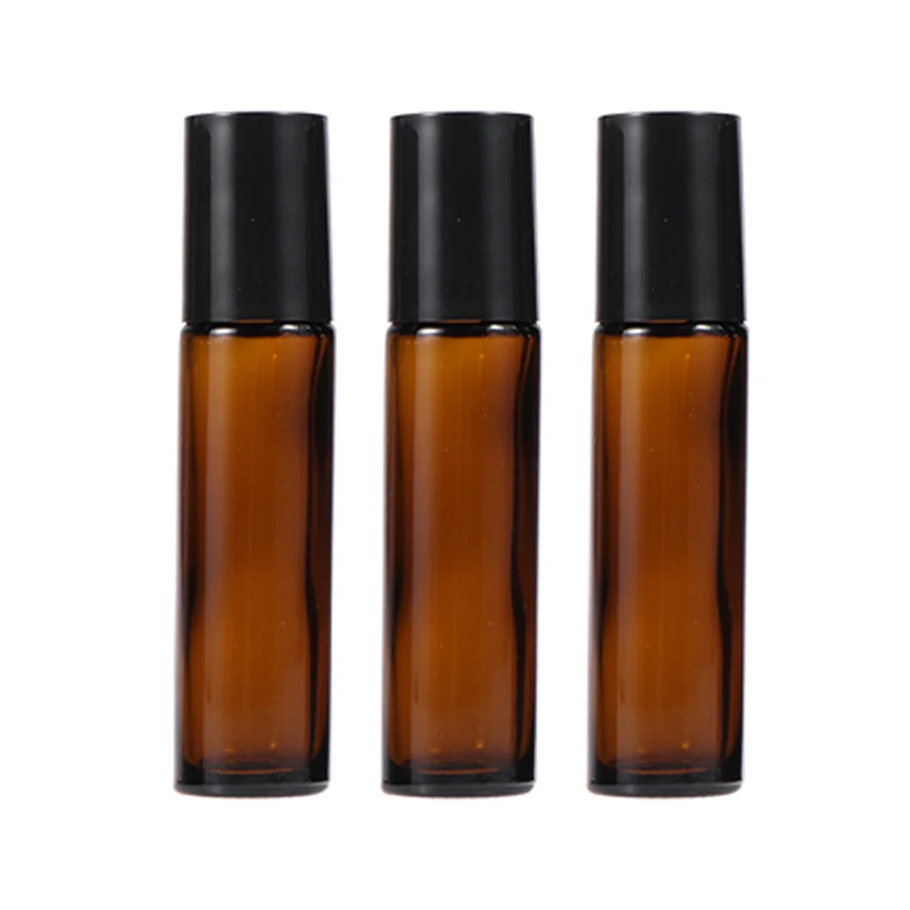 

6Pcs Glass Roller Bottles Refillable Amber 10ml Travel Size Leakproof Essential Oil Perfumes Aromatherapy Roller Ball