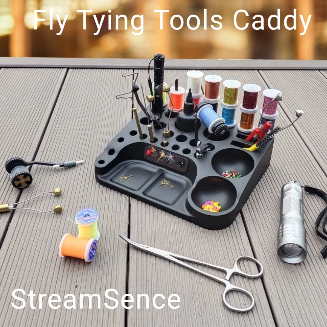 Fly hook binding tool storage frame High strength ABS with magnet and spool rack Clean and efficient