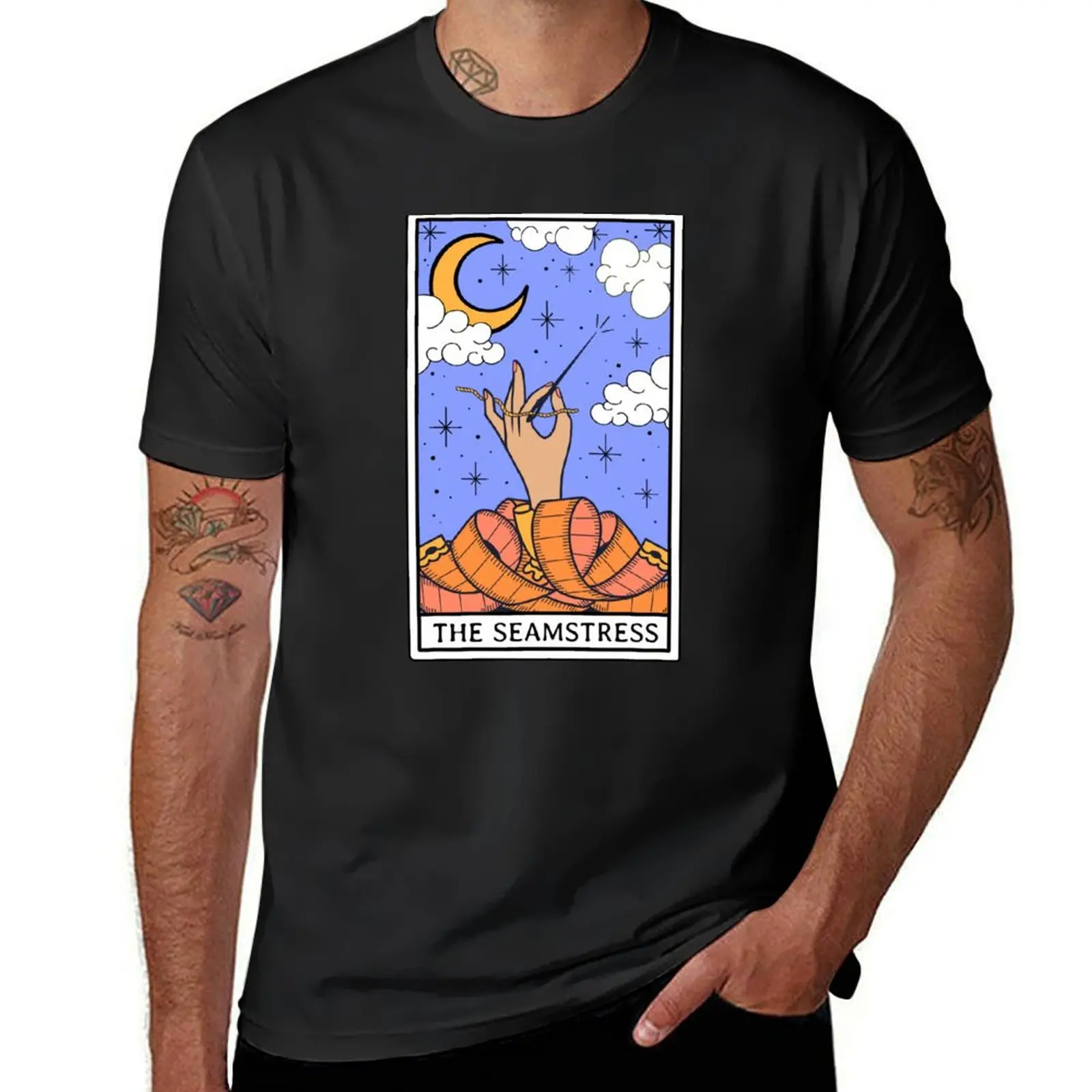 The Original Seamstress Tarot Card T-Shirt quick-drying heavyweights sublime oversizeds mens t shirt graphic