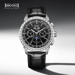 BEXEI 9159 calendar function mechanical Automatic Movement day of the week, month, 24-h Man watch sapphire  Business style