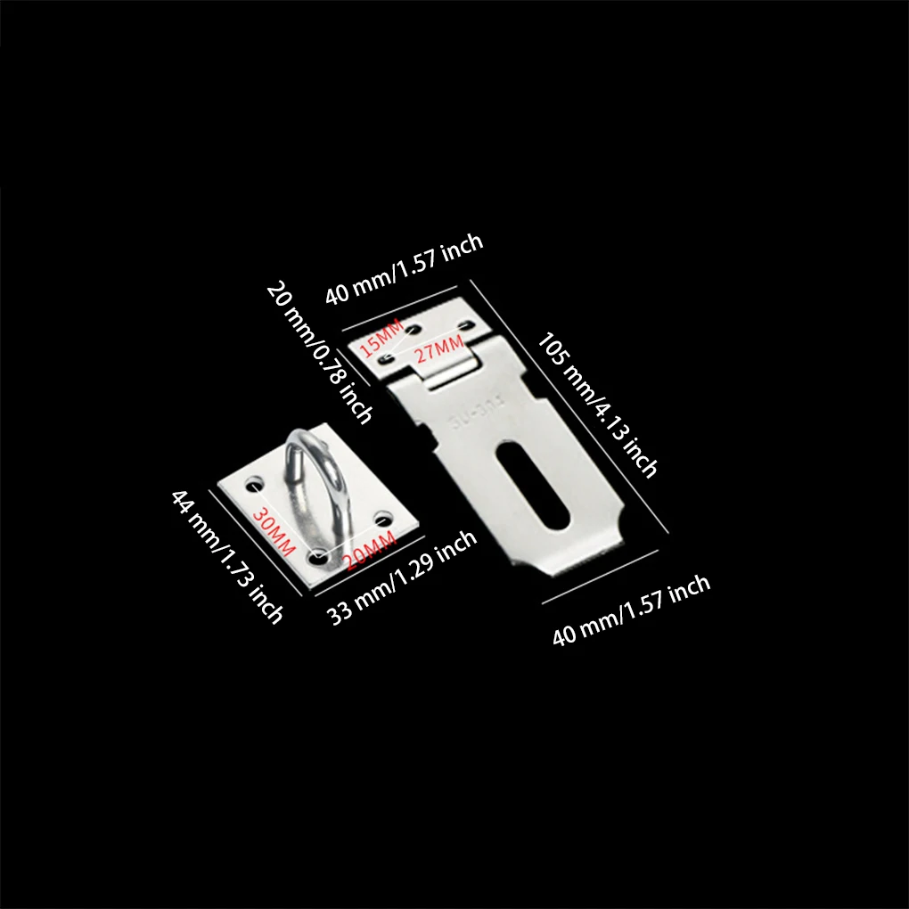 Padlock Hasp Door Window Cupboard Locker Drawer Lock Plate Home Hotel Outdoor Safety Latch Hardware Accessories 5 Inch