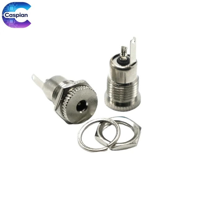 2Pcs DC-099 Panel Mount DC Power Jack Socket 5.52.1 /5.52.5mm Metal Female DC Connector