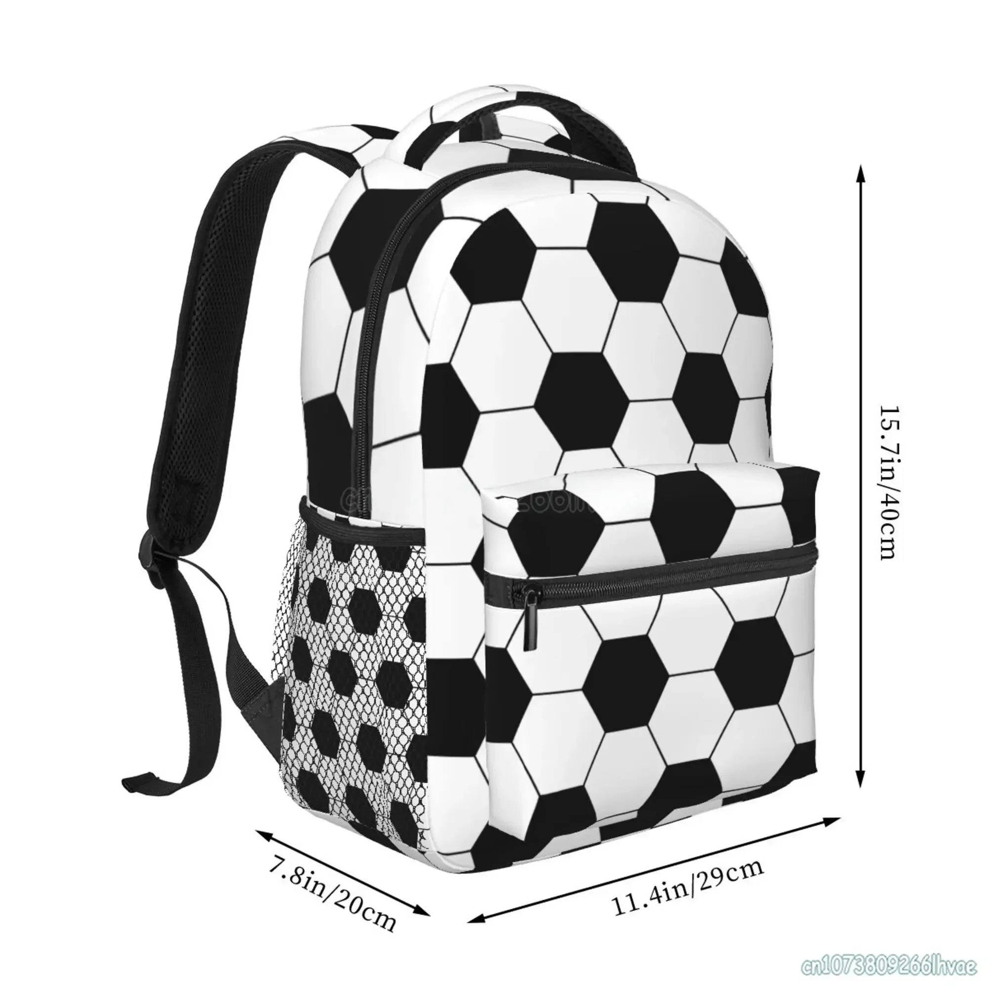 Soccer Pattern Backpacks Sport Football Travel Bag Unisex Casual Laptop Daypack Middle College School Bookbags for Students Boys