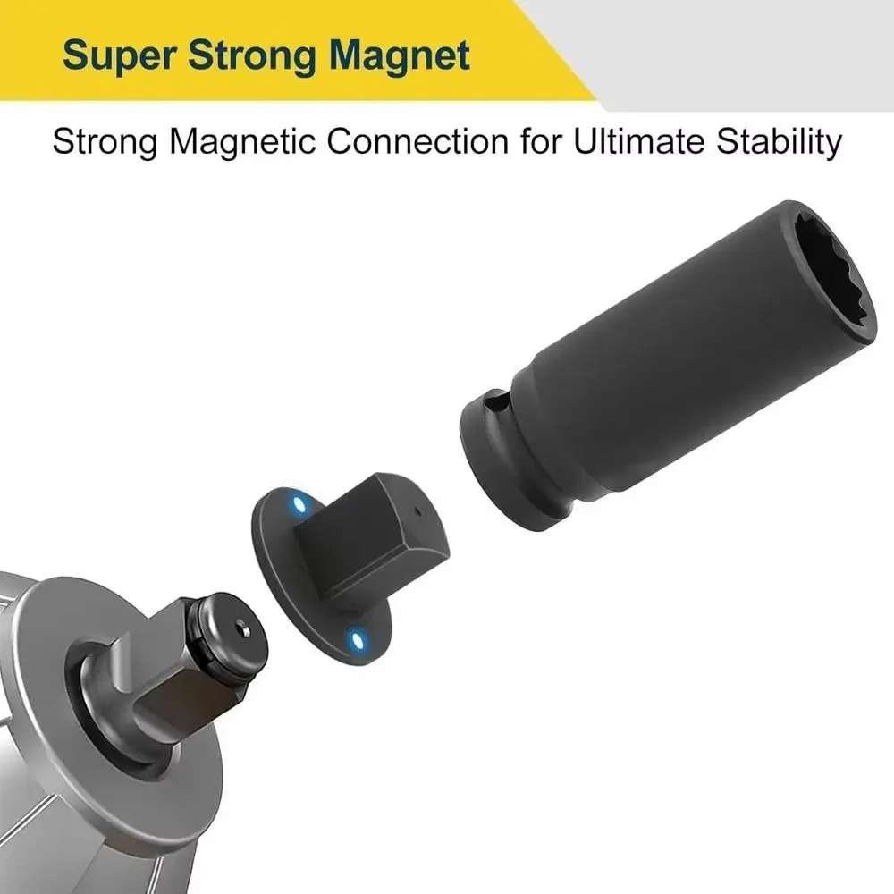 

4 шт. прочный набор ударных адаптеров для привода, портативный многофункциональный адаптер для драйвера, низкопрофильный редуктор, аксессуар для гаечного ключа