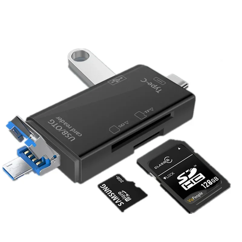 Otg Typ C SD TF Kartenleser 6 in 1 USB 3,0 Micro USB Flash Drive Adapter 5 Gbit/s Hoch geschwindigkeit übertragung Multifunktion kartenleser