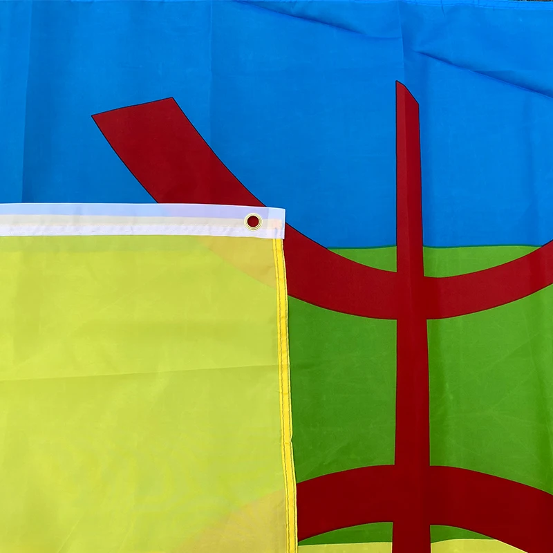 Aerxemrbrae flag150x90cm flaga berberyjska flaga afryki północnej transparent poliestrowy latający niestandardowy flaga Amazigh