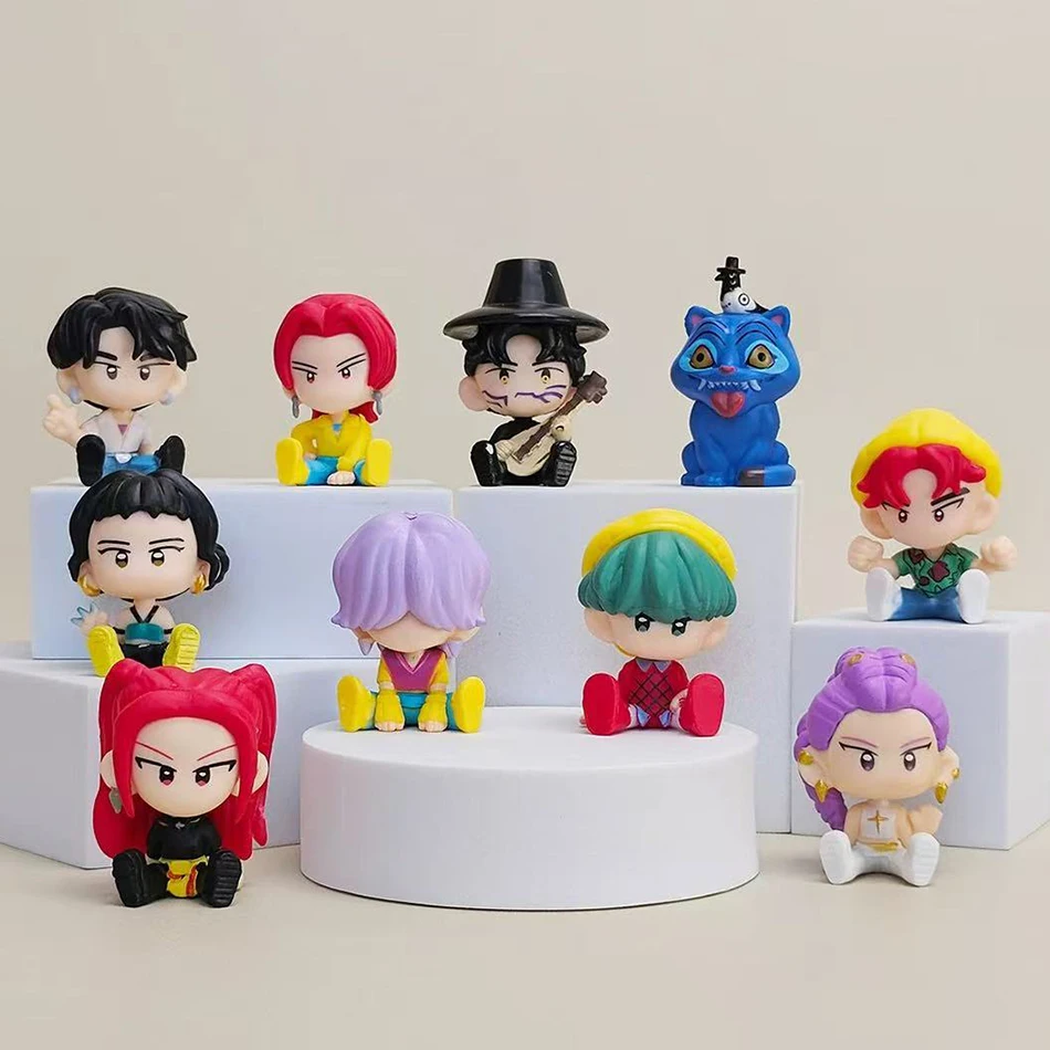 10 sztuk/zestaw Figurki Kpop Demon Hunters w stylu Q, Rumi/Mira/Zoey, figurki akcji z PVC, dekoracja na biurko, lalki, prezent dla fanów na Boże Narodzenie