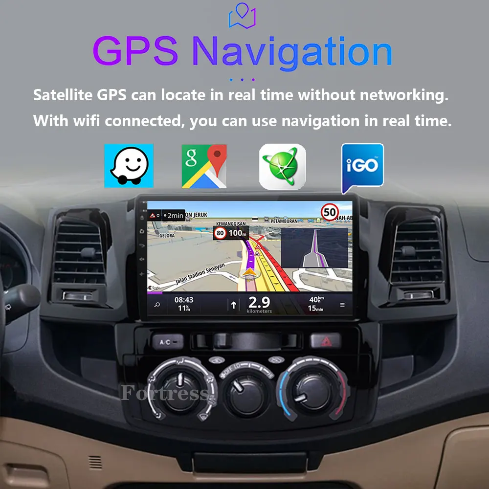 أندرويد 16 Carplay السيارات لتويوتا فورتشنر هايلكس MT 2007 2008 2012 2014 2015 الوسائط المتعددة راديو السيارة لاعب DSP فيديو WIFI + 4G SIM