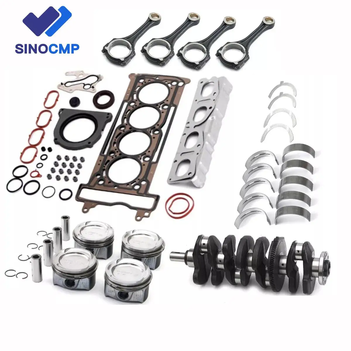 

Комплект для восстановления двигателя, поршневые комплекты коленчатого вала, шатуны для Mercedes-Benz C257, C260, C300, W205, W213, X253, X167, M264, 2,0 T