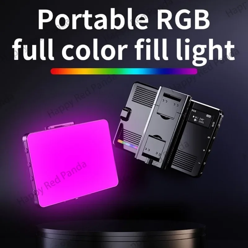 Mini RGB fill light pocket light portable phone holder for taking photos, live streaming, DSLR selfies, vlog photography