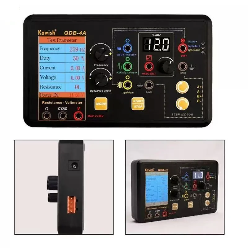 Picture 5: QDB-4A Auto Ignition Coil Tester Car Idle Stepper Motor Solenoid Valve Injector Actuator Fault Detector Driver PWM Generator