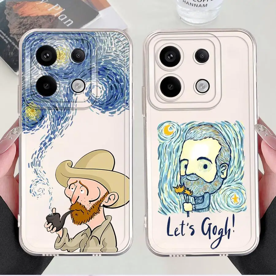 حافظة لهاتف Xiaomi Redmi Note 14C 11 10S 12 13C A4 12S 11S 9 9S 14 Pro Plus 13 Van Gogh Creativity