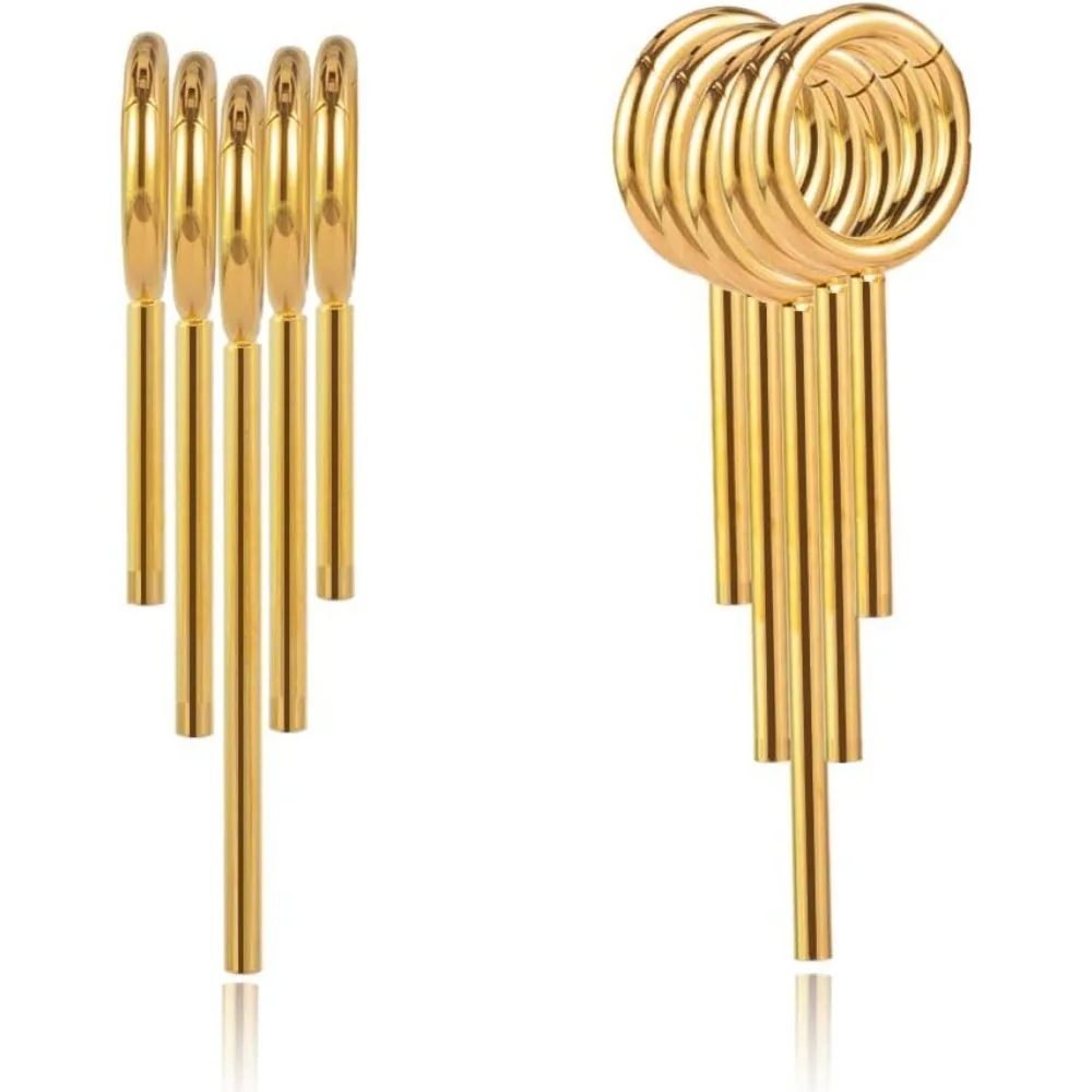 

10 Pack Stainless Steel Ear Cuffs Helix Hoops Fake Piercings Cartilage Clip Earrings for Women