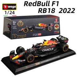 Bburago-redbull f1レーシングカーモデル,maxverstappen処方,ダイキャスト車のおもちゃ,日曜大工のロボット,ギフト,rb18,1:24, 2022