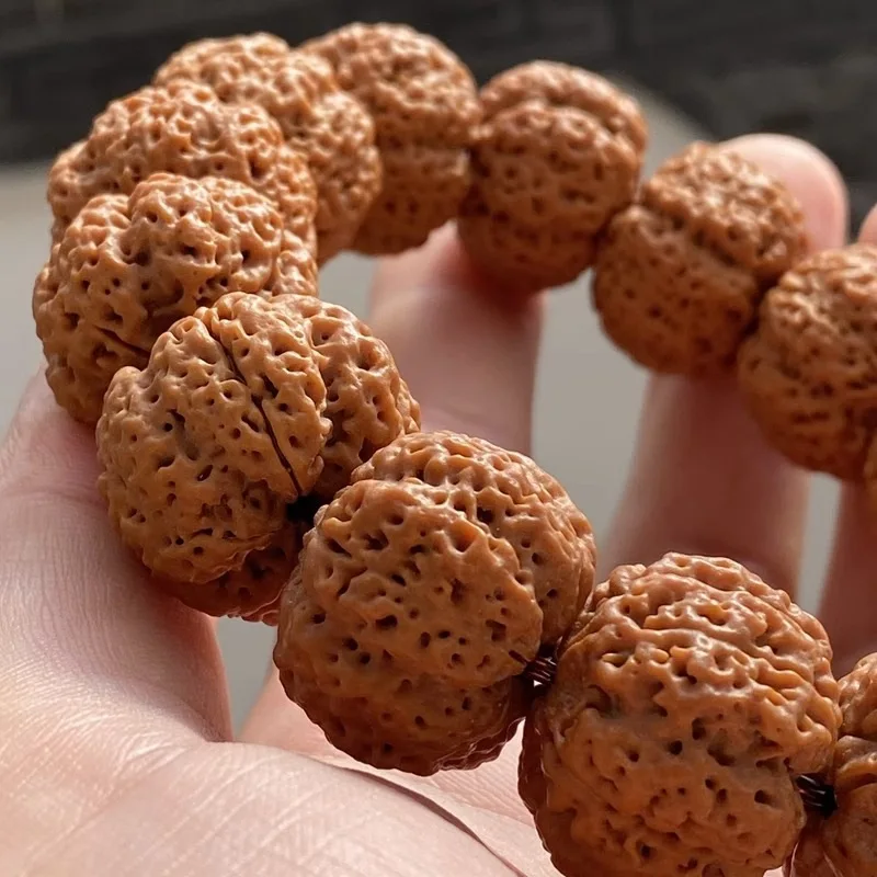 Nepal Big Rudraksha Beads Seed Bracelet Men's and Women's Five-Stump Ssangyong Collectables-Autograph Rosary Hand Toy