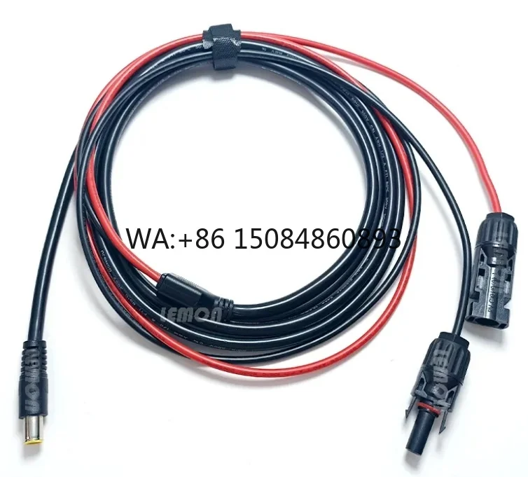 

Solar Panel Connector to DC5521 Power Adapter Cable Wire Vehicle Photovoltaic Charging Cables AWG16