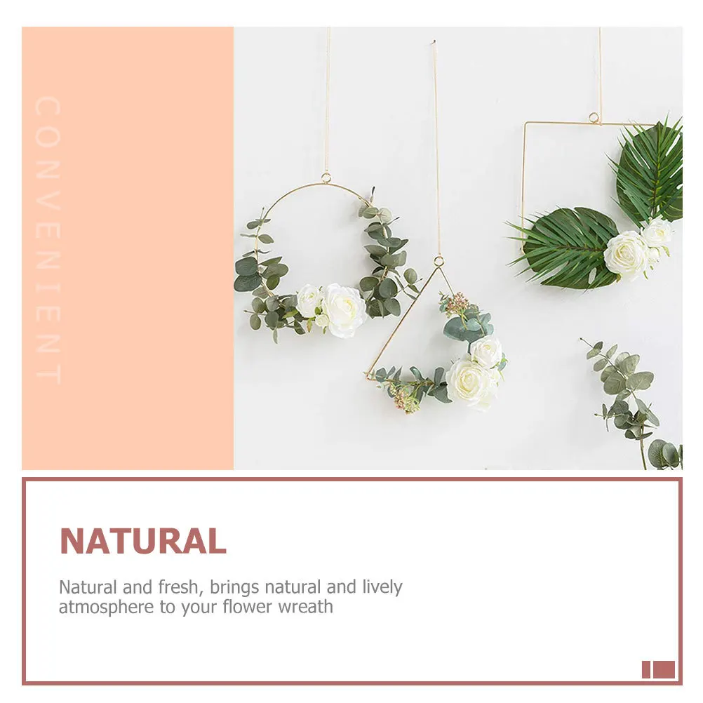 إطار إكليل معدني متعدد الوظائف مزخرف بإطار زهور مربع لإمدادات الزفاف وإكسسوارات زهور معلقة #6