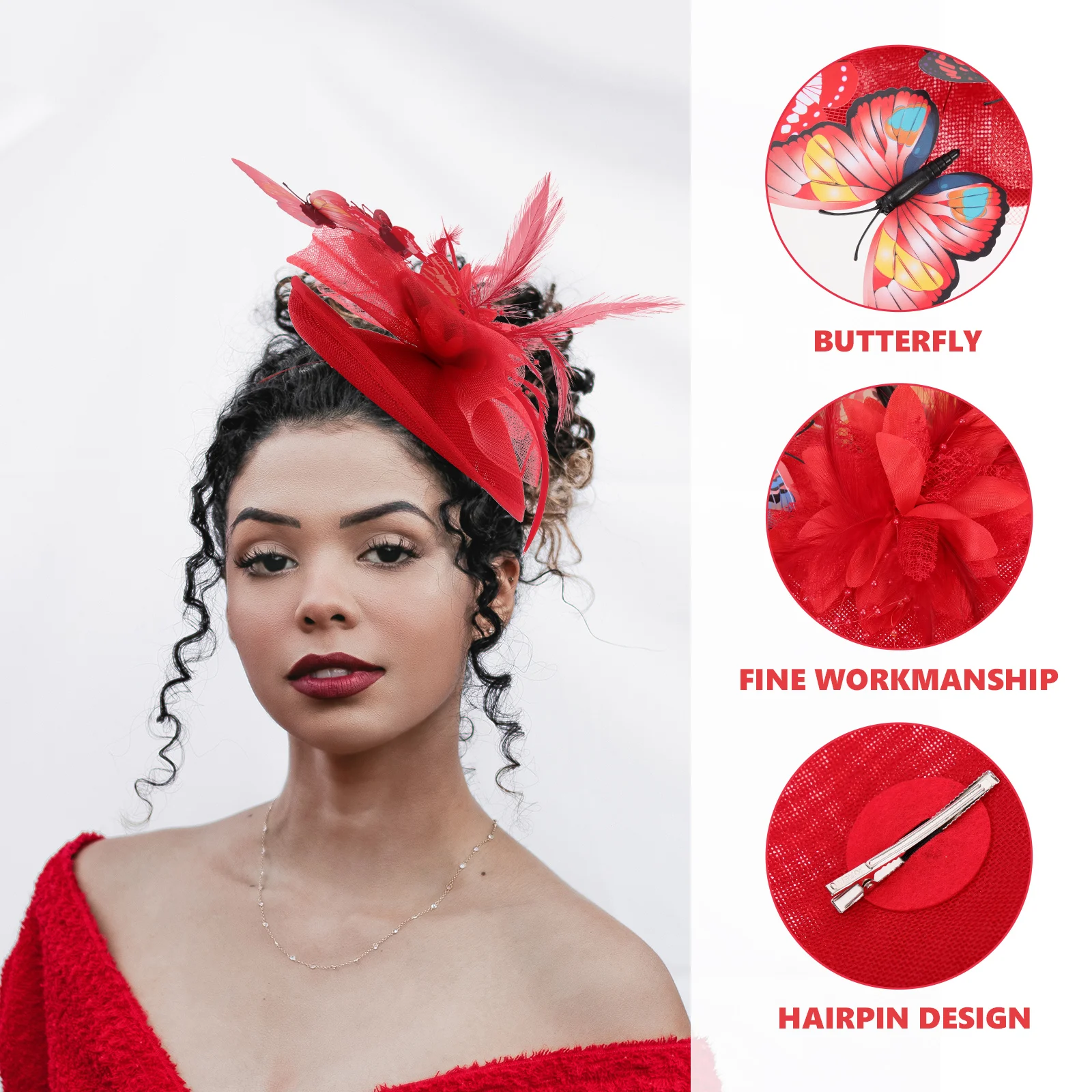 

Повязка на голову с бабочкой, шикарная шляпа для свадебной вечеринки, красивая поделка, подарок на Рождество, Новый год, Валентина, женская шляпа-волшебница