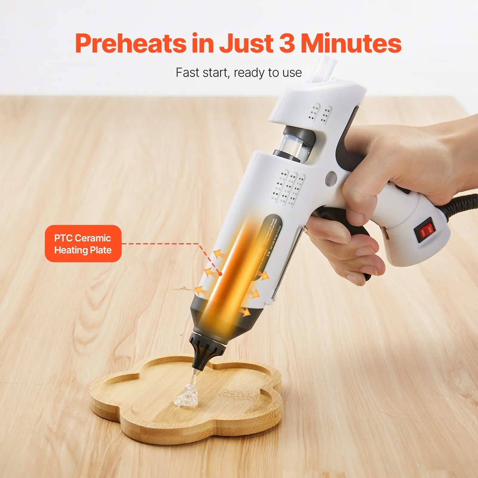 

Hot Glue Gun, Dual Power, Mini Hot Glue Gun With 20 Premium Glue Sticks And Oxford Cloth Bag, Fast Preheating & High Temp Melt