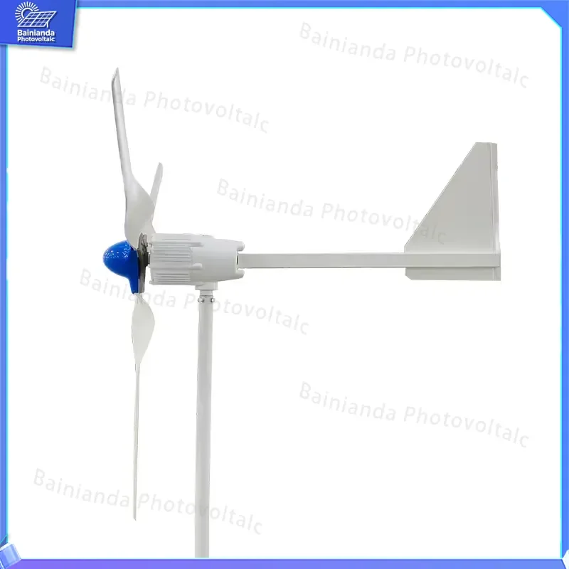 400W Solar Wind Turbine Generator 24V 48V Horizontal Axis Windmill Low Start Up Speed 2.5m/s Off Grid Power System Home