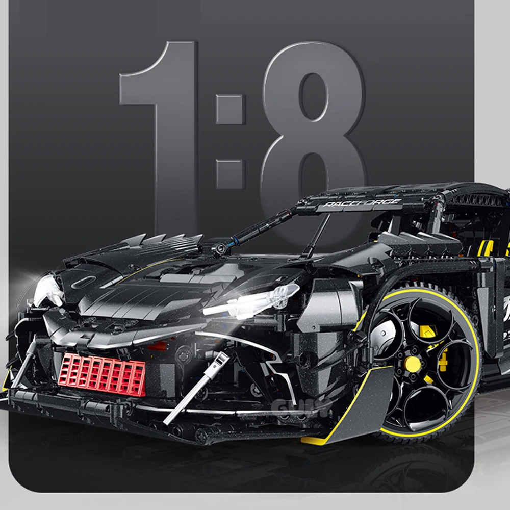 3729-delige Auto Electroplating Limited Edition 296 1:8 Luxe Auto Bouwstenen Set Supersnelle Supercar Sportvoertuigmodel Cadeau voor volwassenen