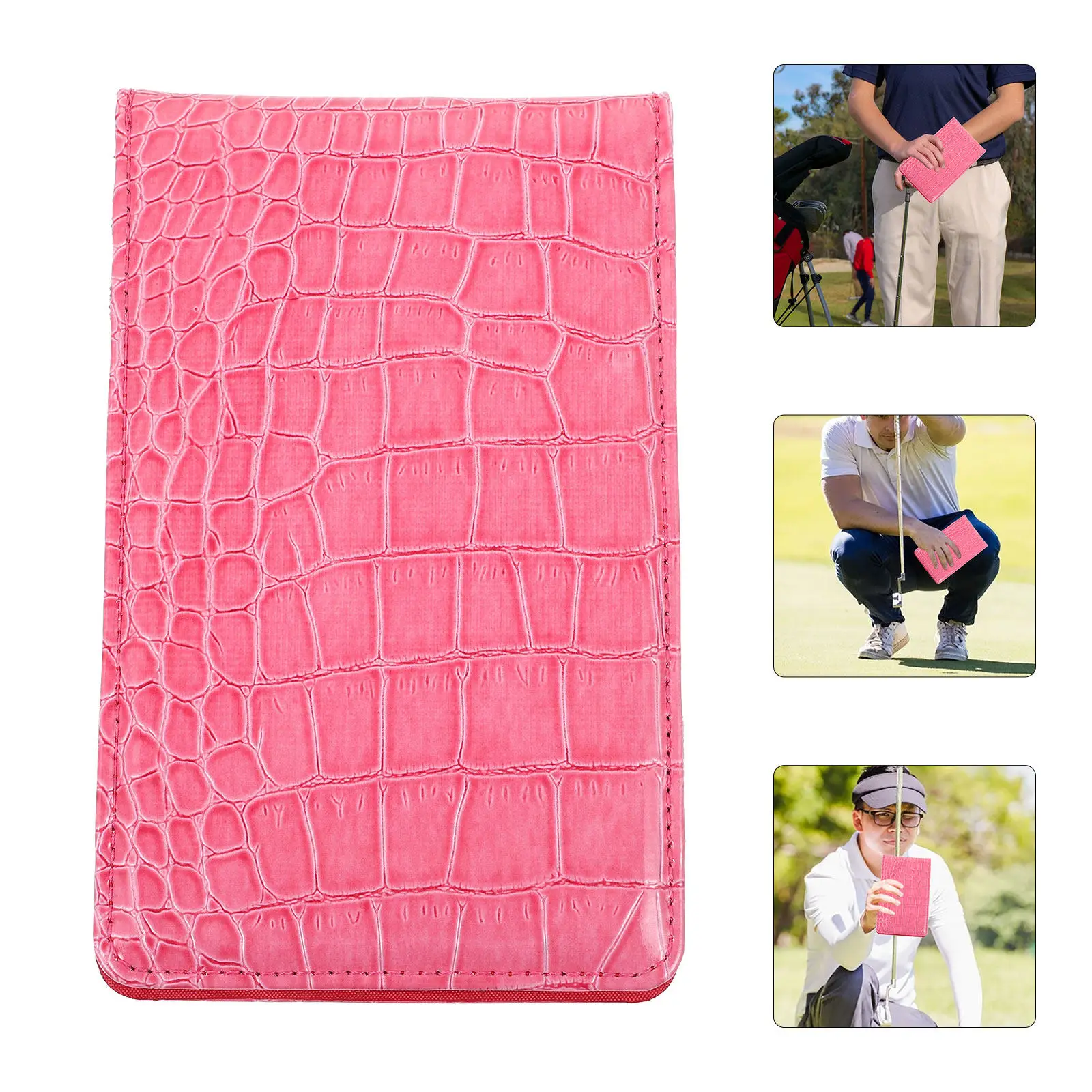 PU Golf Scorebook Portable Sturdy Water Resistant Scorecard Holder for Recording Tracking Progress Lightweight Compact