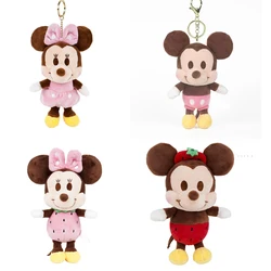 Disney Mickey Minnie Plush Toys Keychain Bag Dolls Donald Duck Daisy Soft Stuffed Minnie Key Chain Toy