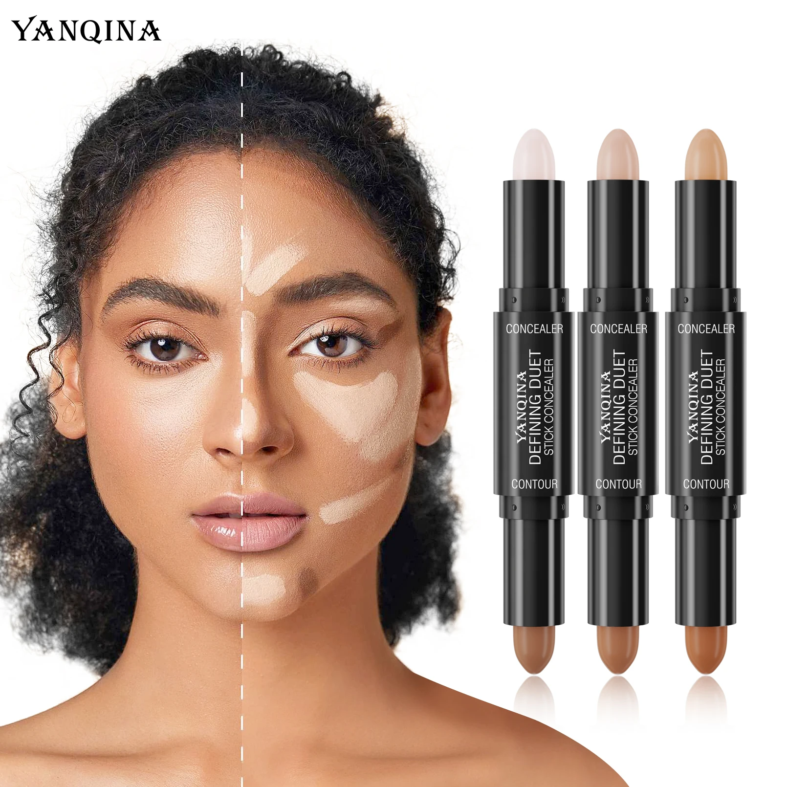 Face Foundation Concealer Pen Long Lasting Dark Circles Corrector Contour Stick Cosmetic Makeup Tools