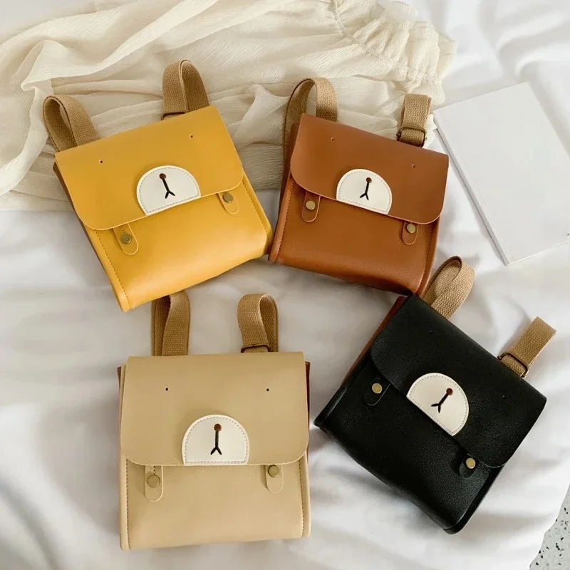 

Children Bag Mini Shoulder Kindergarten Baby Schoolbag Cartoon PU Polyester Backpack Toddler Infant Cute for Students