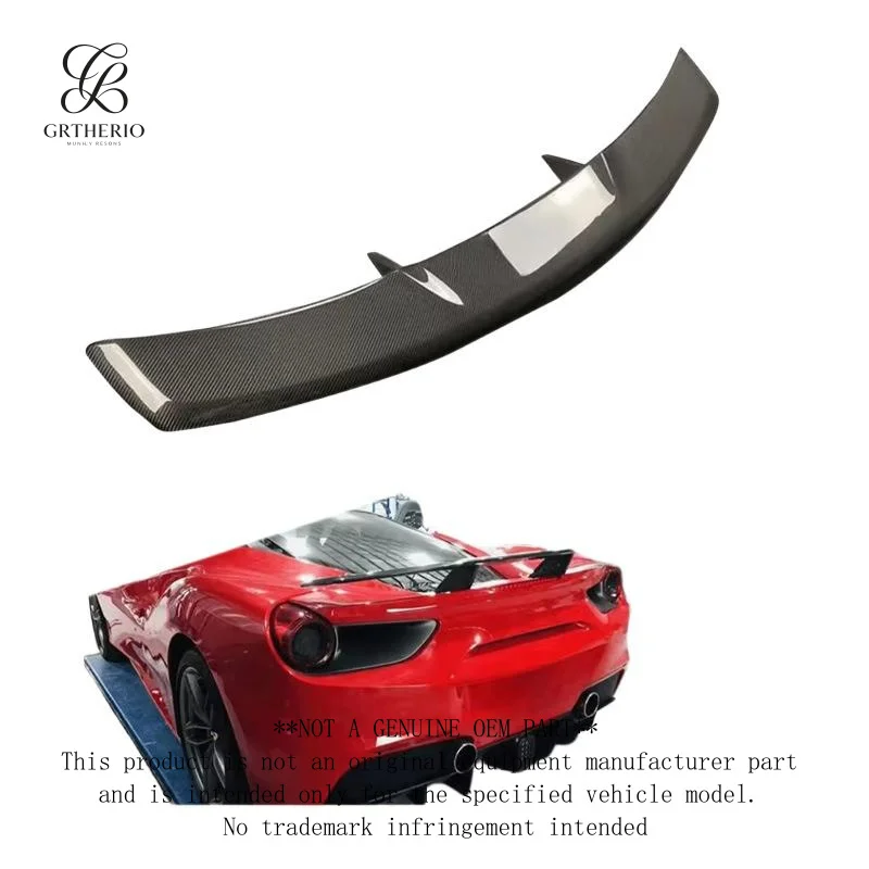 Suitable for Ferrari 488 modification: Novitec-style carbon fiber , aerodynamic wing, and rear spoiler