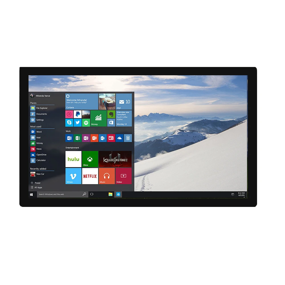 PC haute performance tout-en-un, écran tactile aio 27 pouces, pour usage industriel, Windows